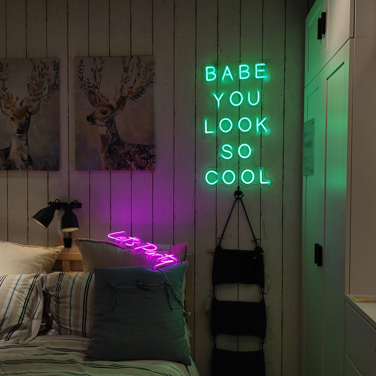 Make My Heart Melt Green Acrylic Neon Sign 14 Bedroom Artwork Light Decor  Lamp