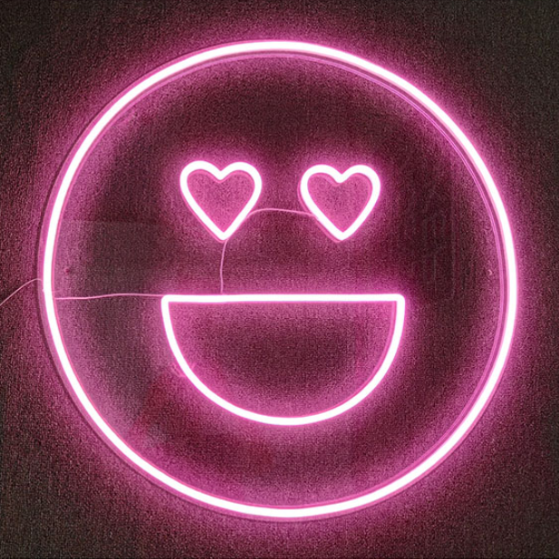 neon smiley face