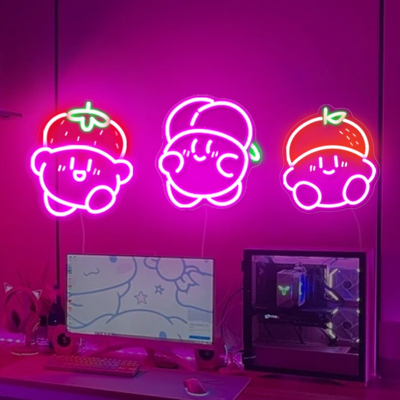Kirby Neon Sign, Anime Neon Sign Japanese Neon Sign
