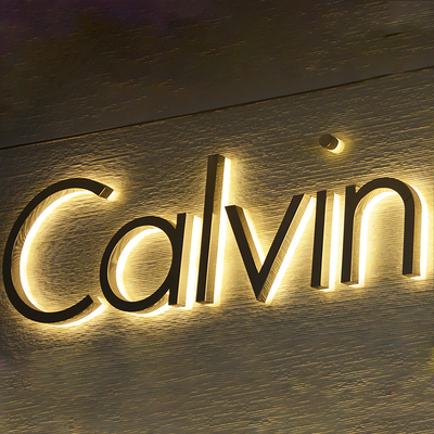 Custom 3D Metal Backlit Sign for Company, Reception