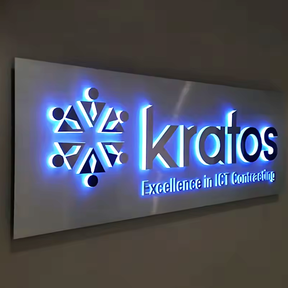 Personalized 3D Metal Backlit Signs – Backlit LED Lighted Channel Letters for Indoor, Offices, Receptions, and Salons