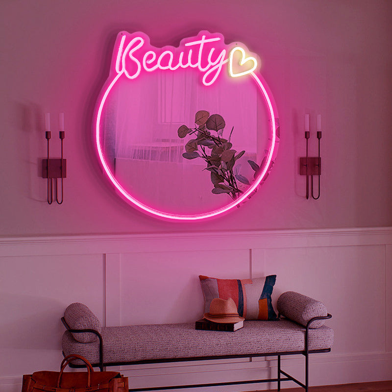 Wholesales Beauty Mirror - LED Neon Sign Mirror For Room, Beauty Shop ...