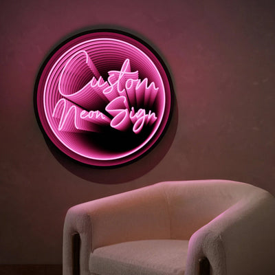 Custom Neon Mirror Light Box - Personalized Infinity Neon Mirror Sign