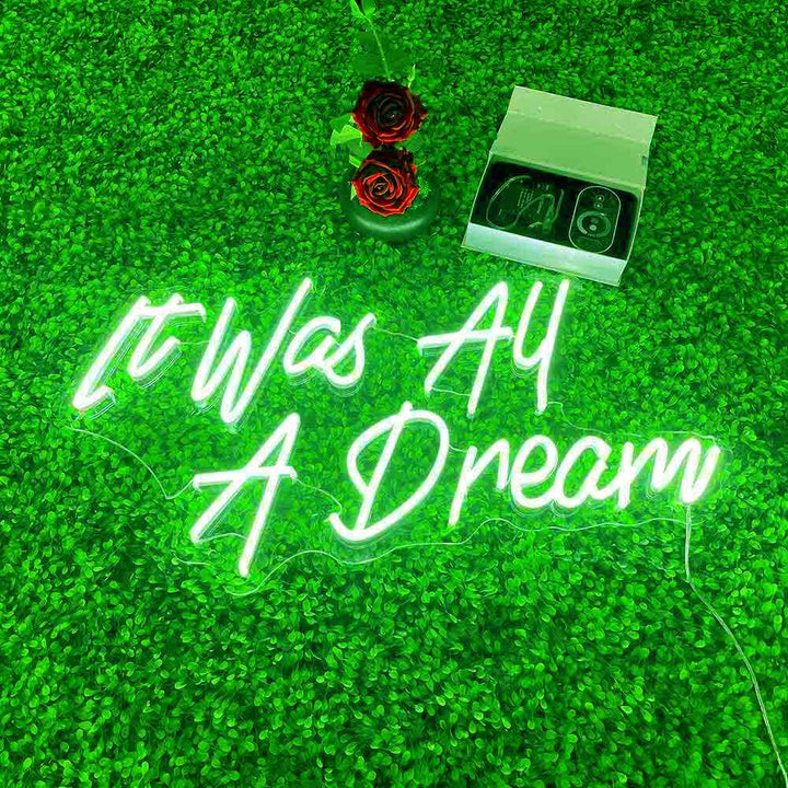 Bright “It Was All deals A Dream” Real Glass Neon Light Decor