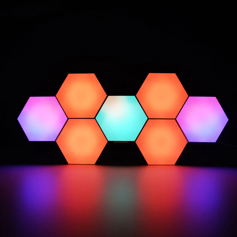 Hexagon Wall light Modular Touch Light, LED light panels multi color –  LUCKYNEON