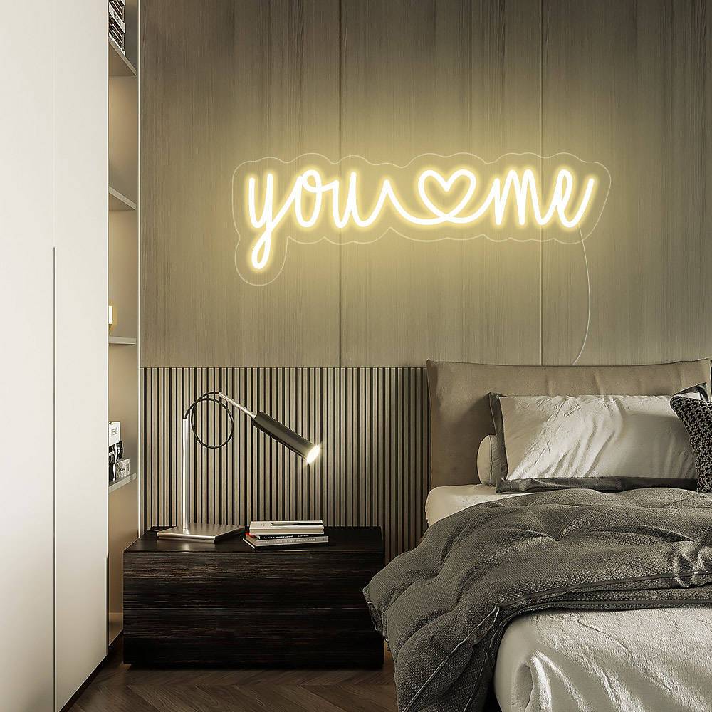 Adorable Bright “You & Me” deals LED Light Sign Wall Decoration