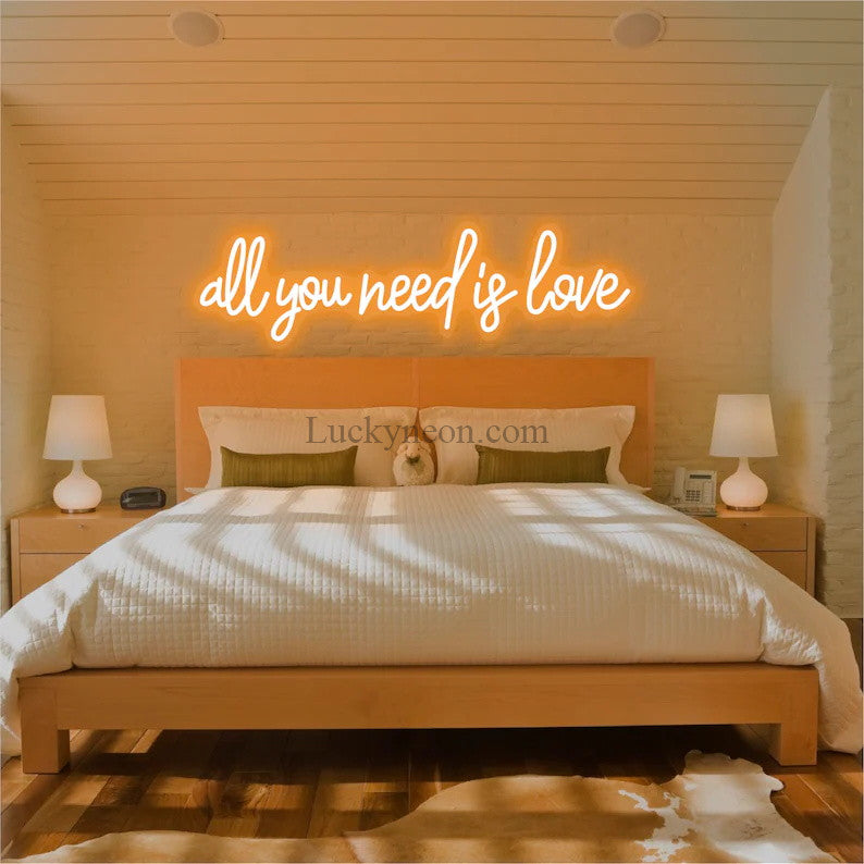 Lovely Bright Cool popular White “Amore” LED Love Night Light Room Wall Decoration