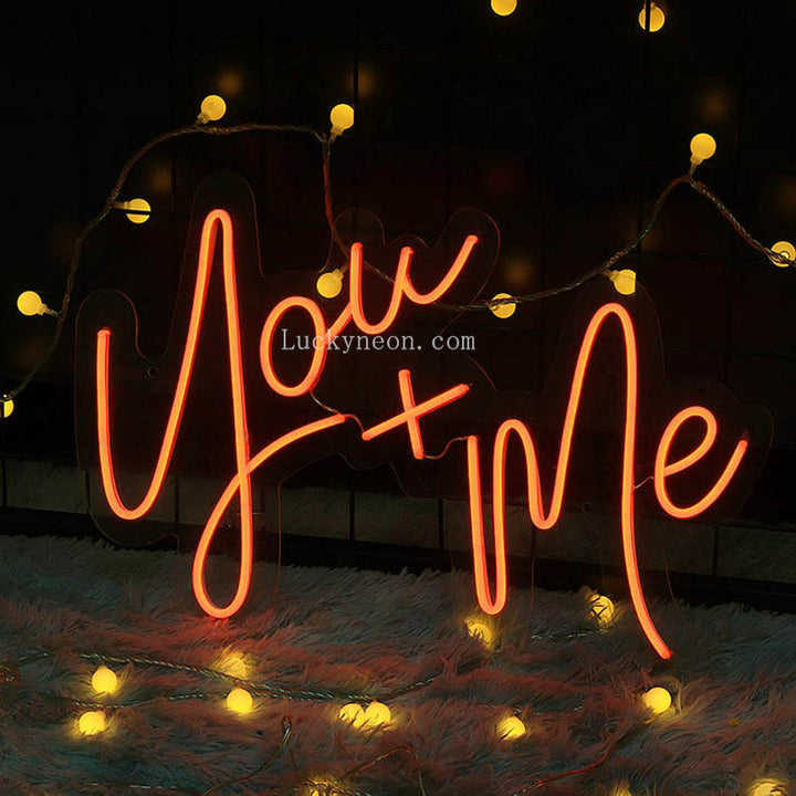 Adorable Bright “You & Me” deals LED Light Sign Wall Decoration