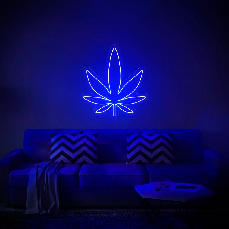 Cannabis LED Neon Sign / Marijuana Leaf Neon Sign / Weed Leaf Neon Sign LUCKYNEON