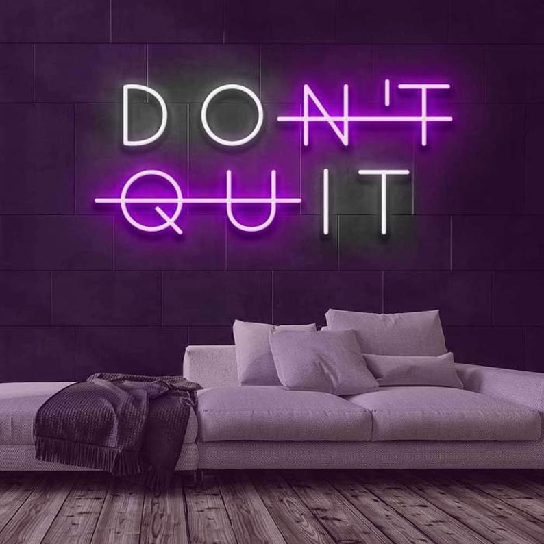 Don't Quit LED Neon Sign for Wall Decor, DO IT deals LED Neon Lights Party Decorations