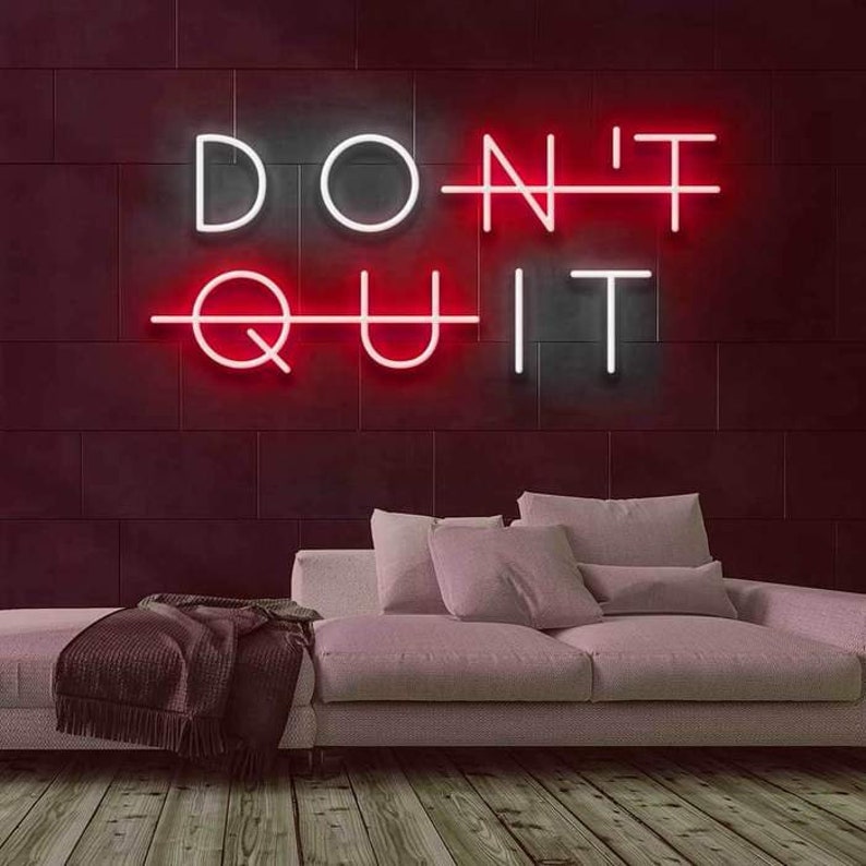 Super Bright Motivation “Don’t Quit / Do It” LED Light Sign outlet Wall Decoration